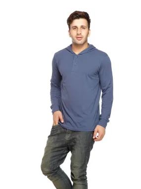 Blue Plus Size Round T-Shirt