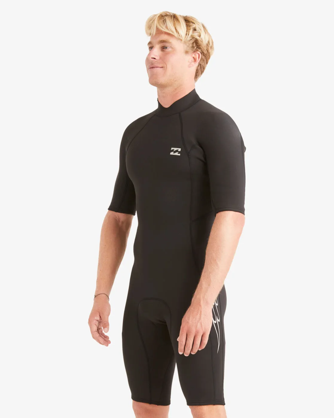 2/2mm Absolute Short Sleeve Back Zip Springsuit - Black