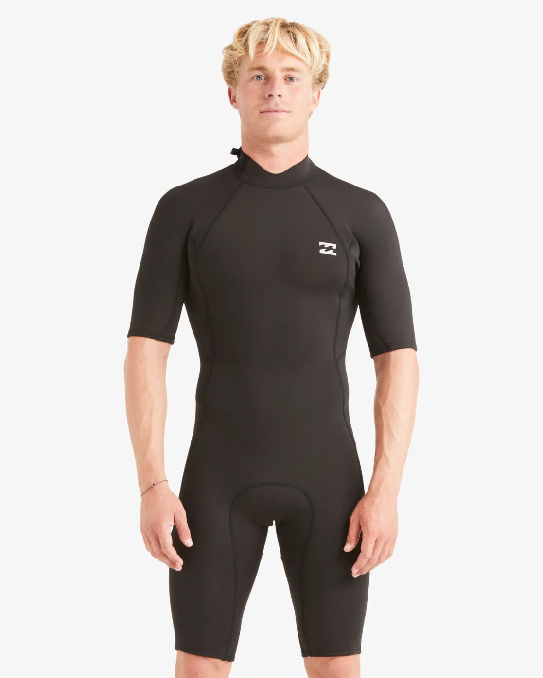 2/2mm Absolute Short Sleeve Back Zip Springsuit - Black