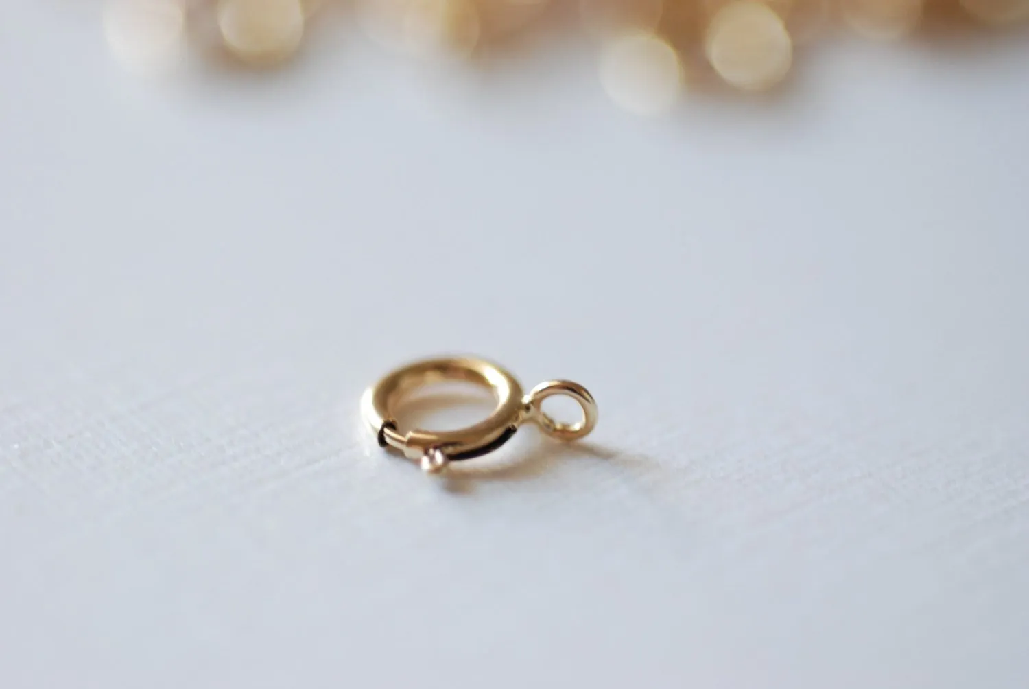 6mm Closed Spring Ring Clasp-14kt Gold Filled, 25pcs, Gold Springring Clasps, 14k gold filled 6mm Spring Ring Clasp