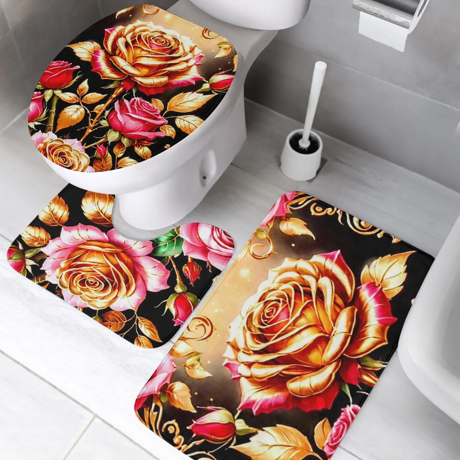 778. 3 Pcs Toilet Rug Set