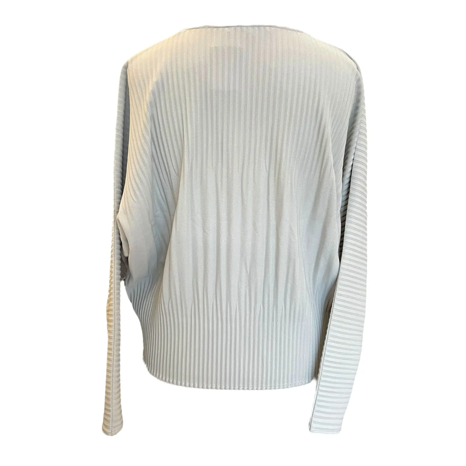 Adolfo Dominguez Pleated Taupe Top