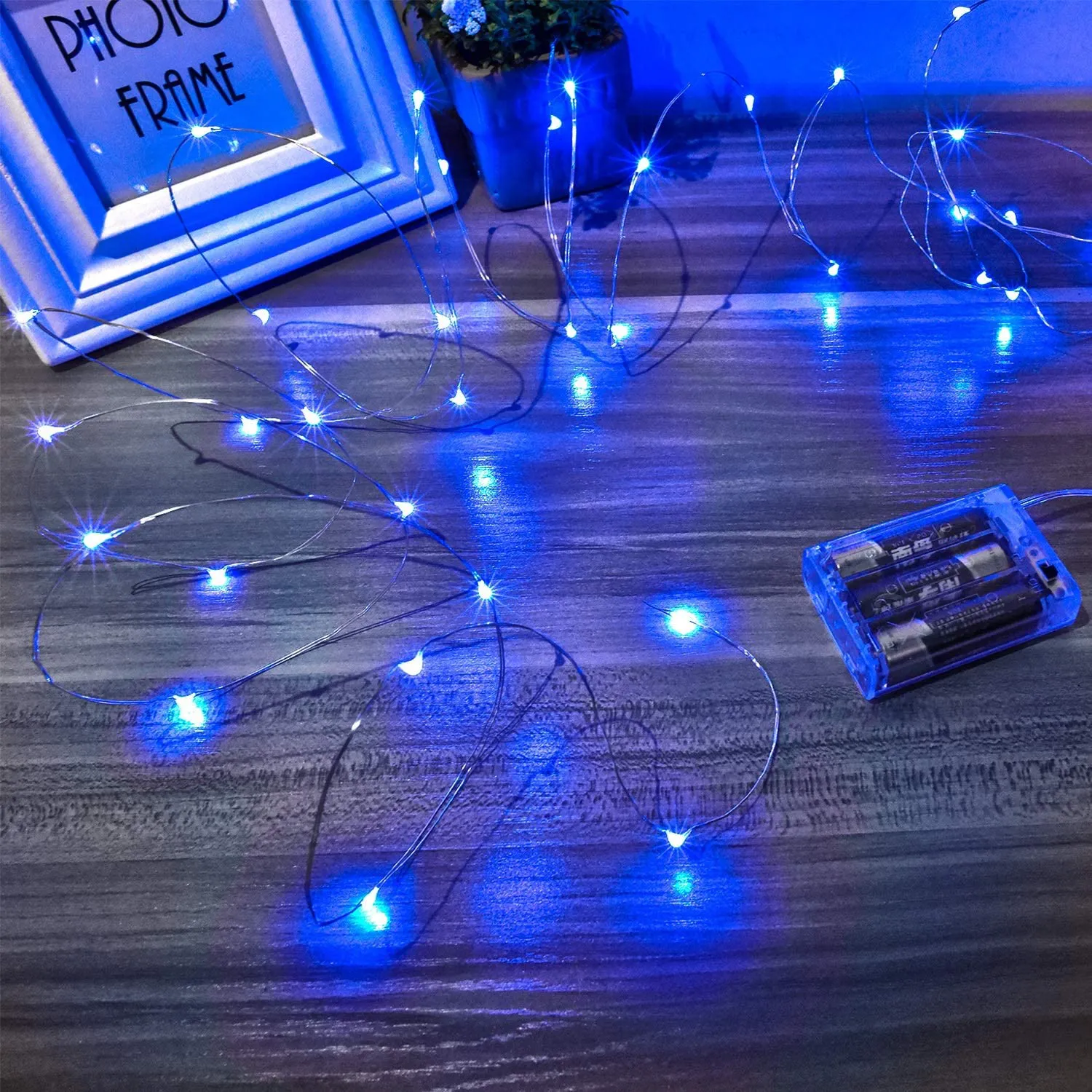 Ariceleo Led Fairy Lights Battery Operated, 1 Pack Mini Battery Powered Copper Wire Starry Fairy Lights for Bedroom, Christmas, Parties, Wedding, Centerpiece, Decoration (5m/16ft Red)