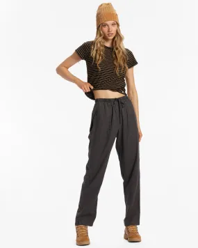 Beachy Keen Woven Pants - Off Black 1