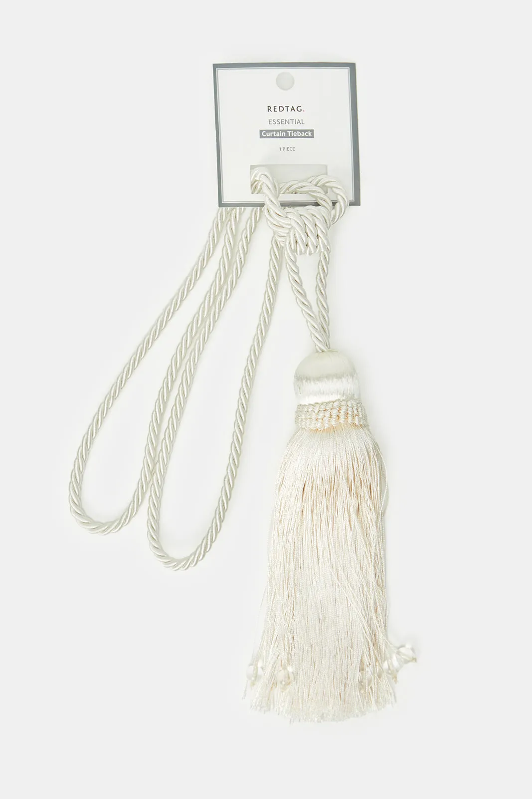 Beige Tie-Back With Tassel