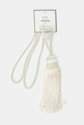 Beige Tie-Back With Tassel