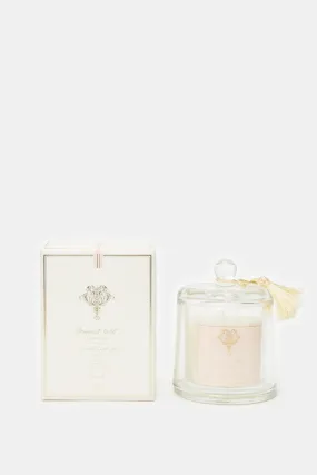 Bergamot Violet Scented Candle Glass Bell Jar With Tassel Lid (140Gm)