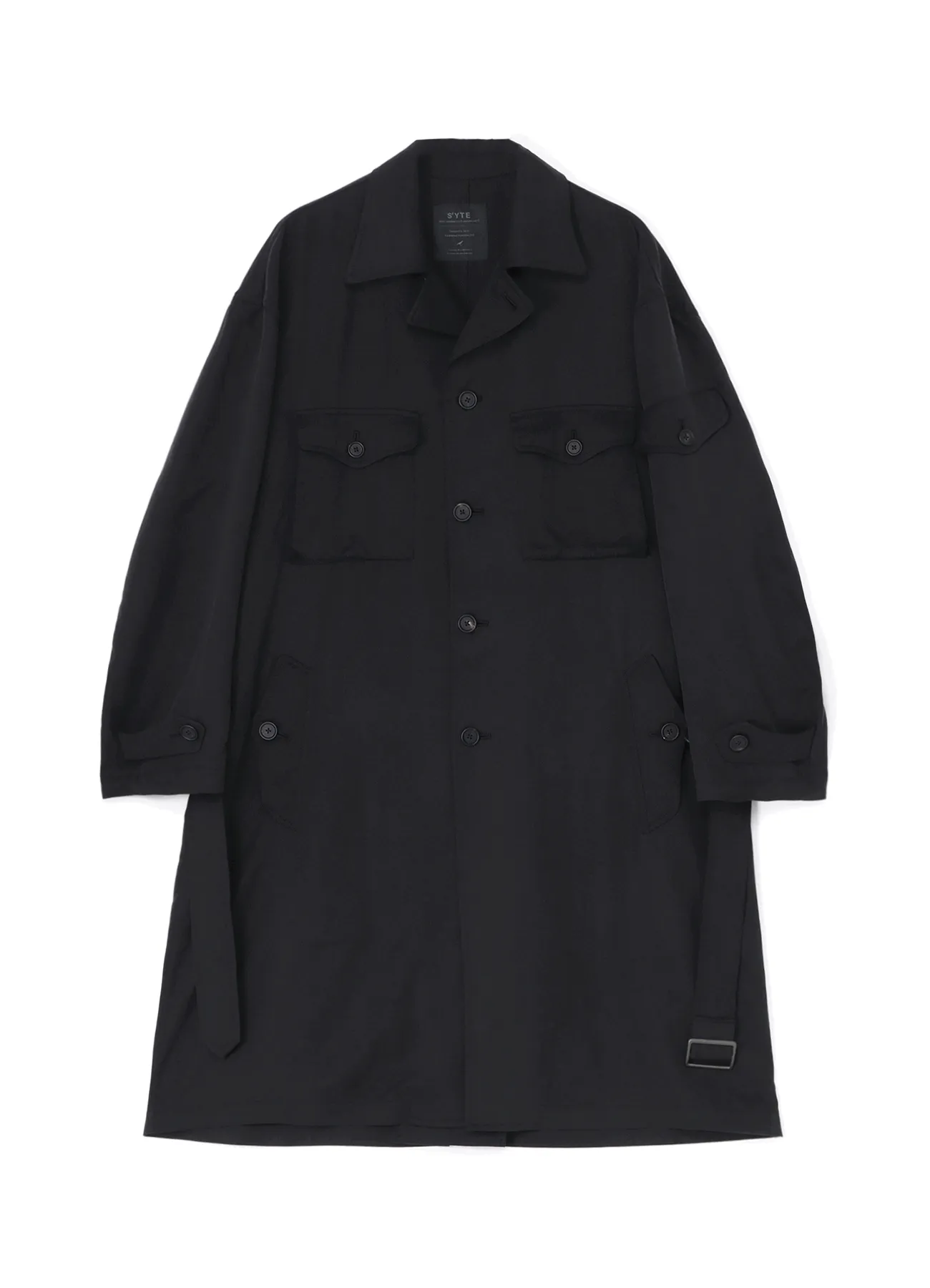 BIO-WASH LYOCELL TWILL OVERSIZE MILITARY COAT