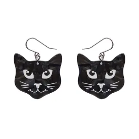 Black Cat Essential Drop Earrings by Erstwilder