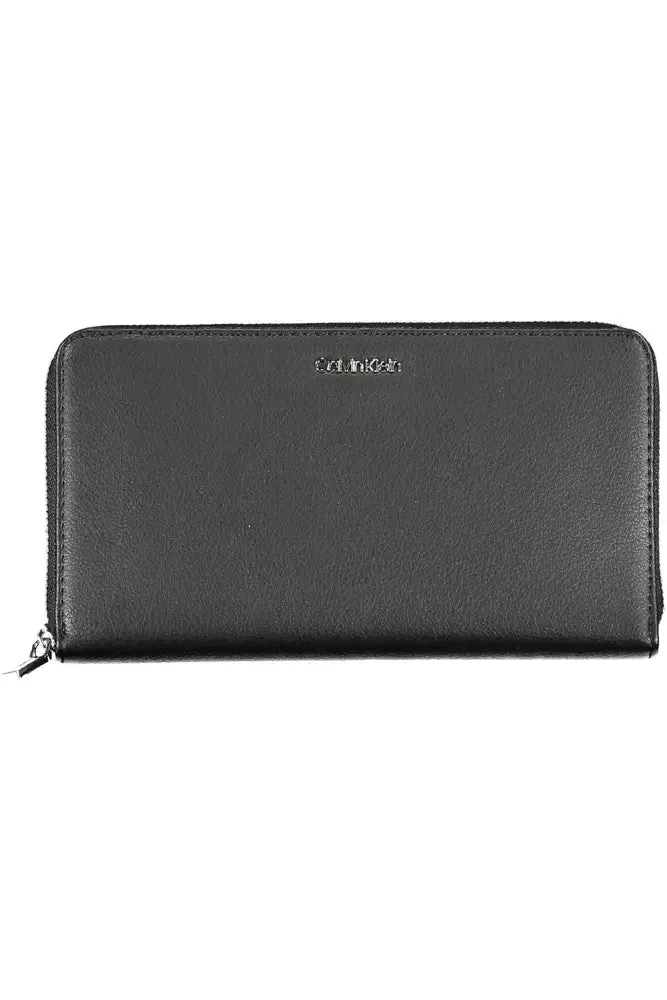 Calvin Klein Elegant Black Polyethylene Wallet with RFID Lock