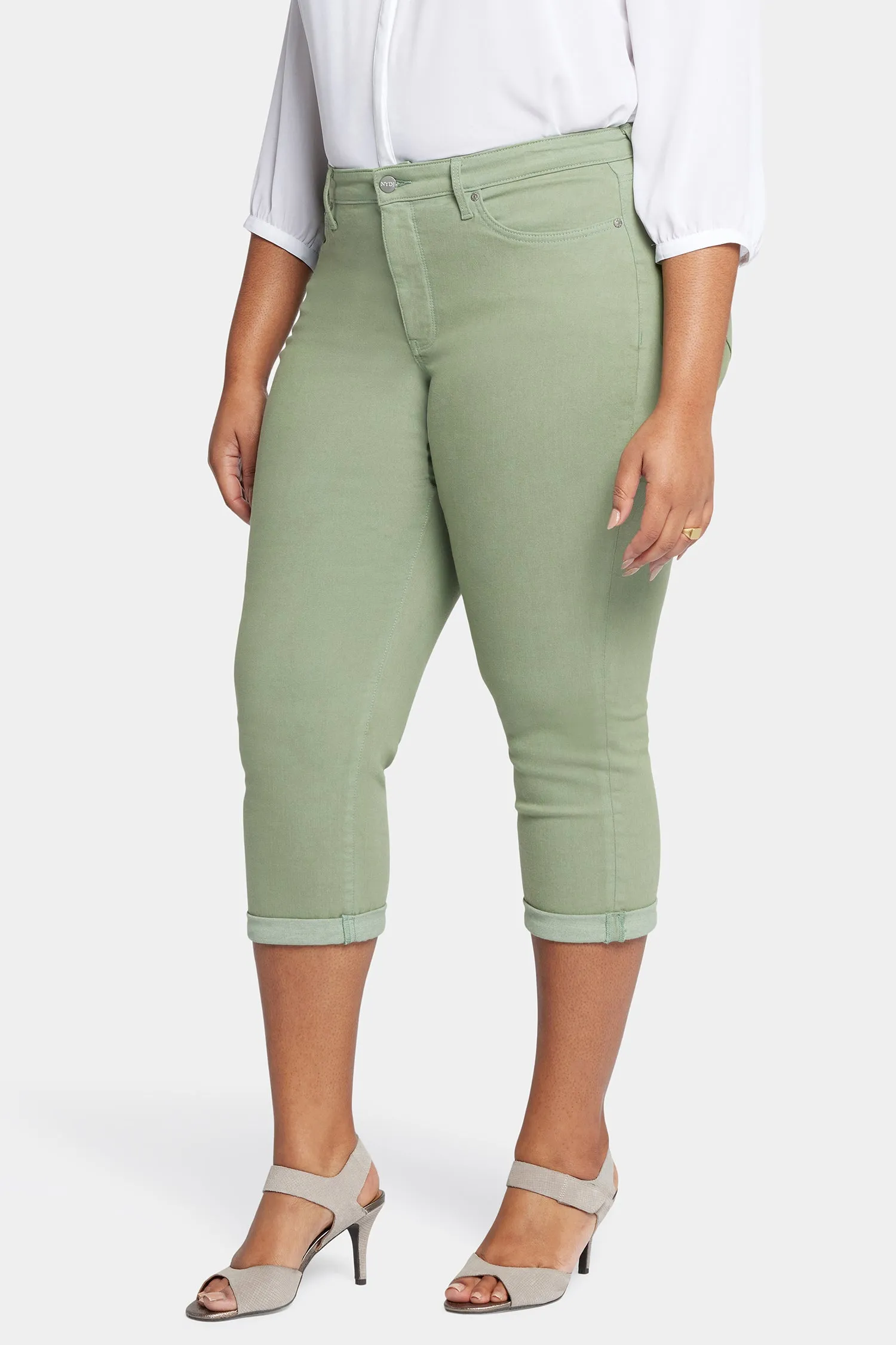 Chloe Skinny Capri Jeans In Plus Size - English Ivy