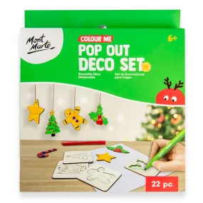 Colour Me Pop Out Deco Set 22pc - Christmas