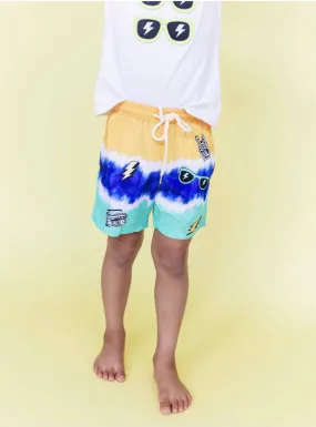 Cool Patch Tie Dye Swim Shorts