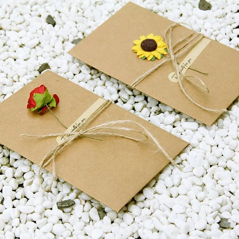 Creative Kraft Dried Flower Greeting Card