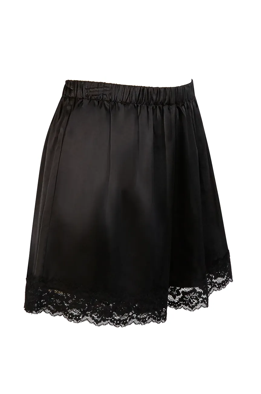 D'Amour Silk Shorts (Black)