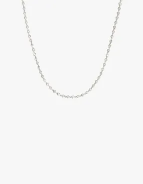 Deco Tennis Necklace - Silver