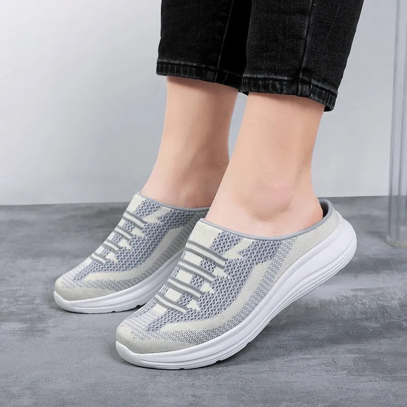 elveswallet Lightweight Mesh Round Toe Knit Slippers