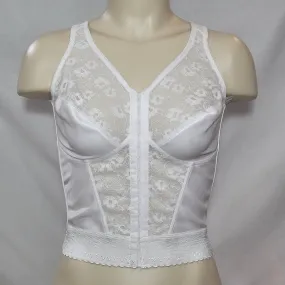 Exquisite Form 7565 Fully Longline Wire Free Posture Bra 34D White NWOT