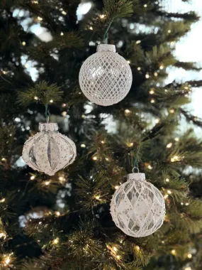 Frosted Elegance 8cm Bauble Set (set of 9)