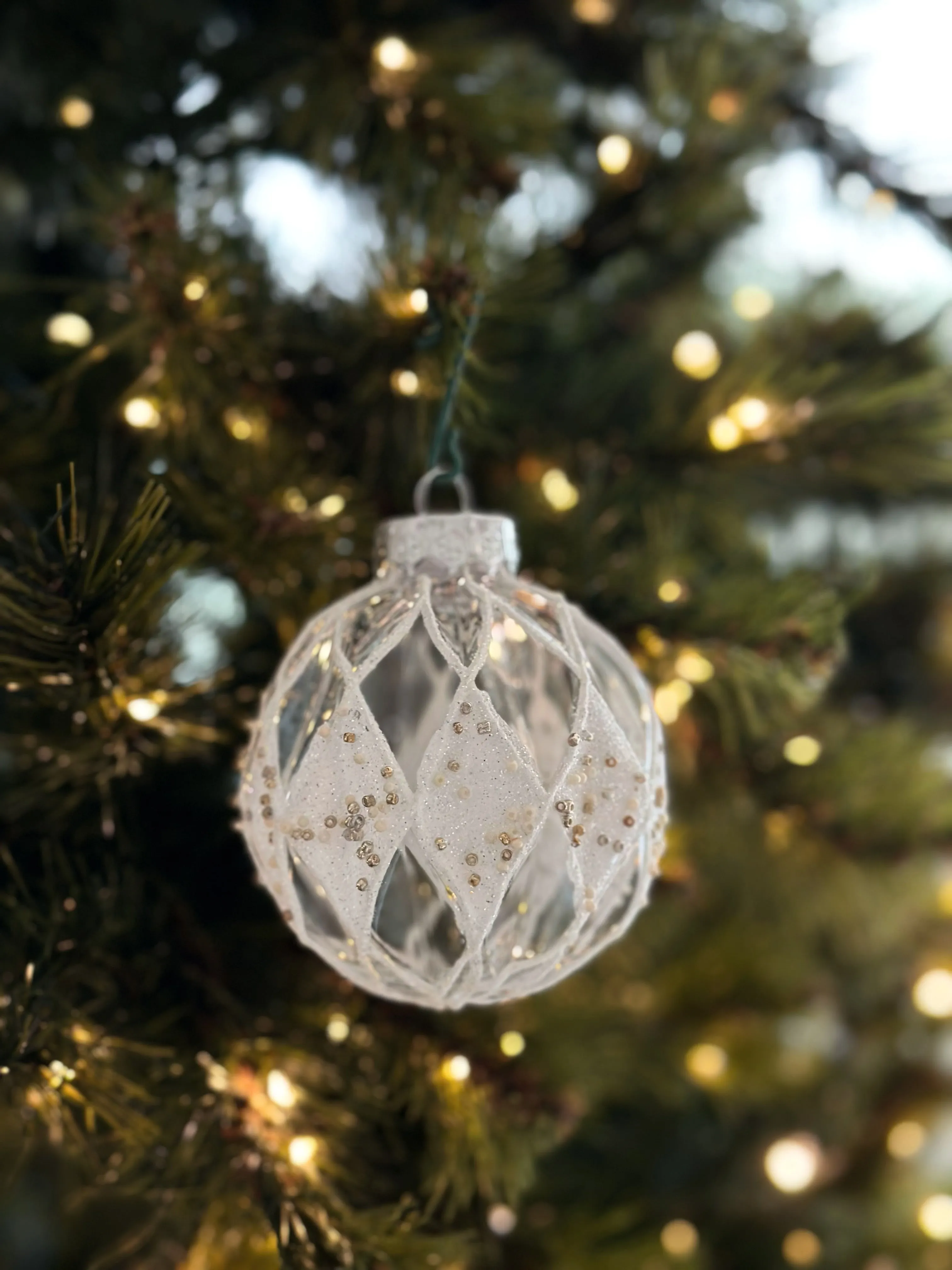 Frosted Elegance 8cm Bauble Set (set of 9)