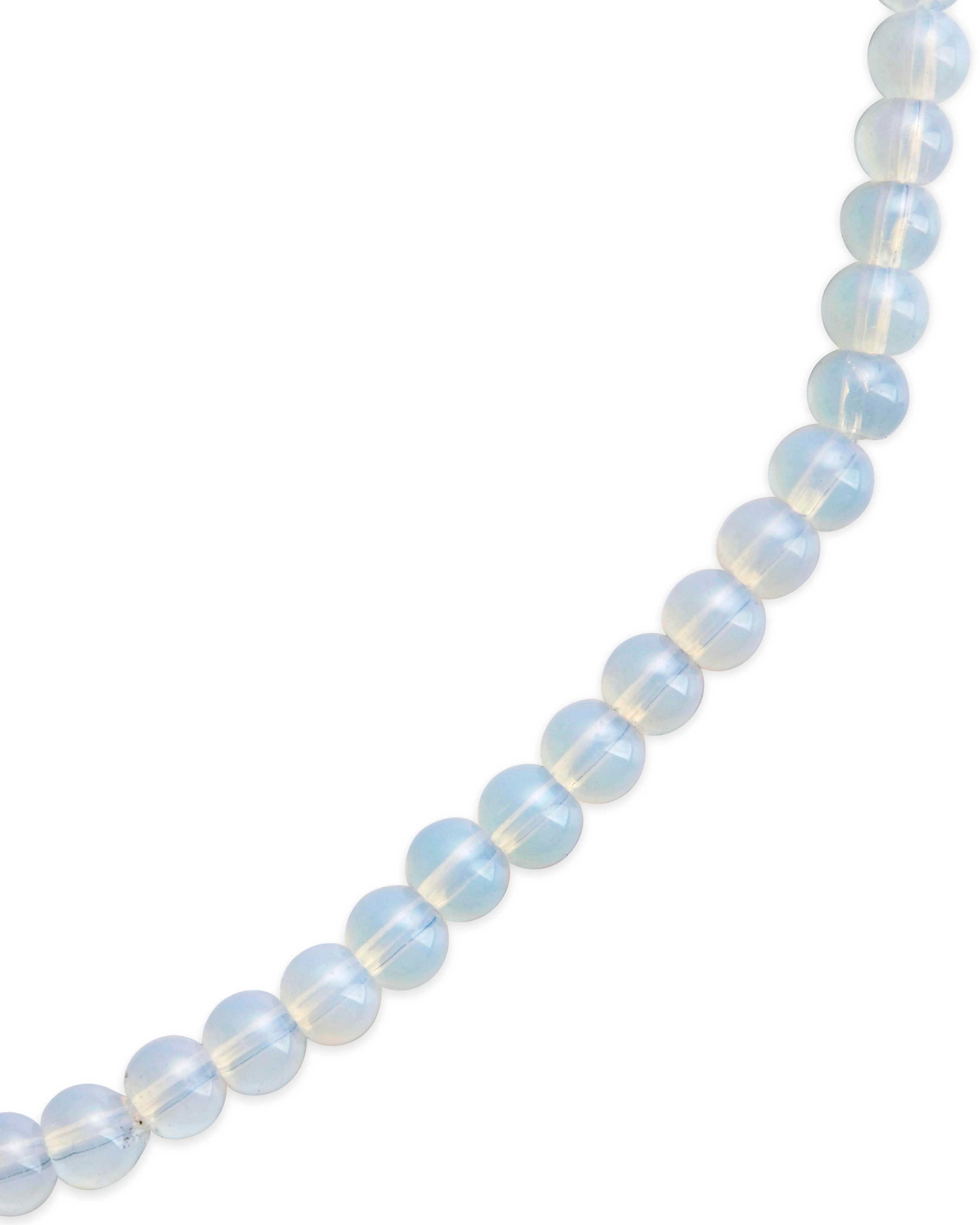 Glass Opal Beaded Stretch Bracelet