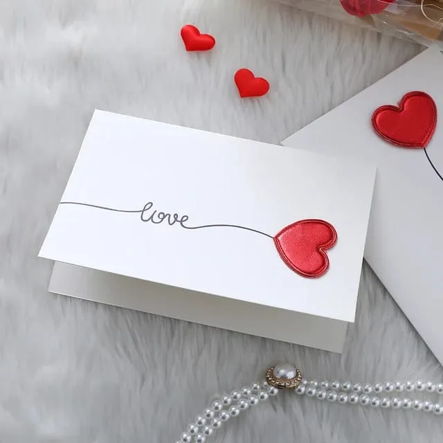 Glossy Heart Greeting Card (Select From Drop Down)