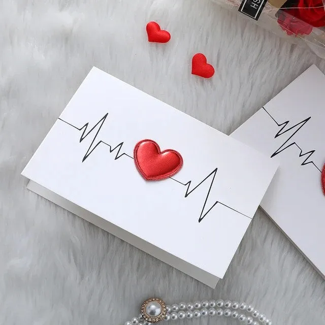 Glossy Heart Greeting Card (Select From Drop Down)