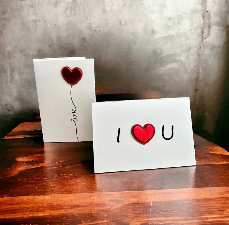 Glossy Heart Greeting Card (Select From Drop Down)