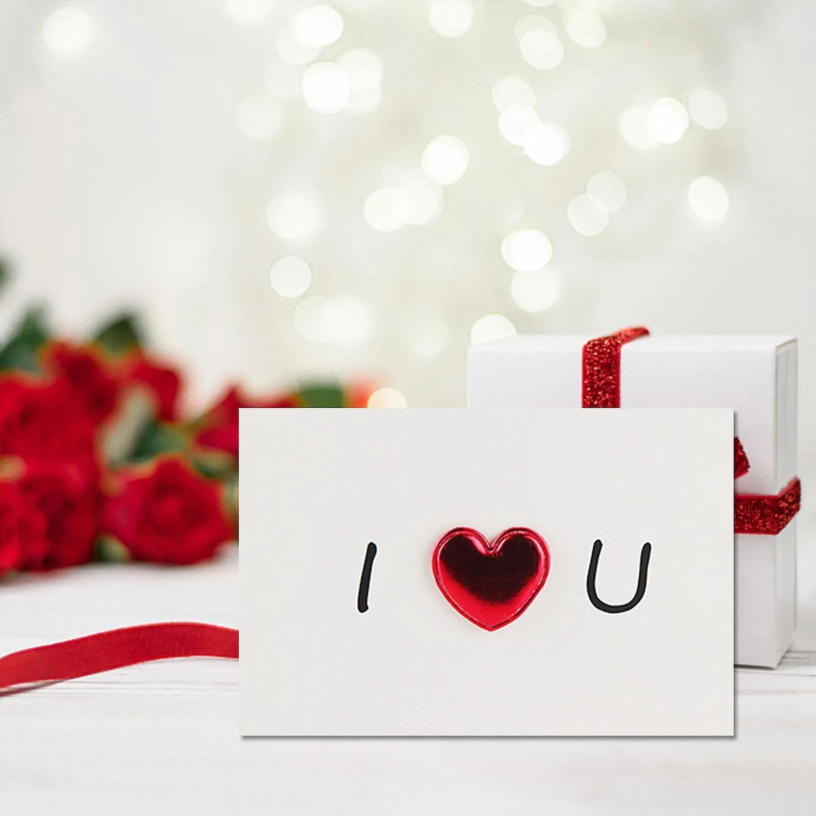 Glossy Heart Greeting Card (Select From Drop Down)