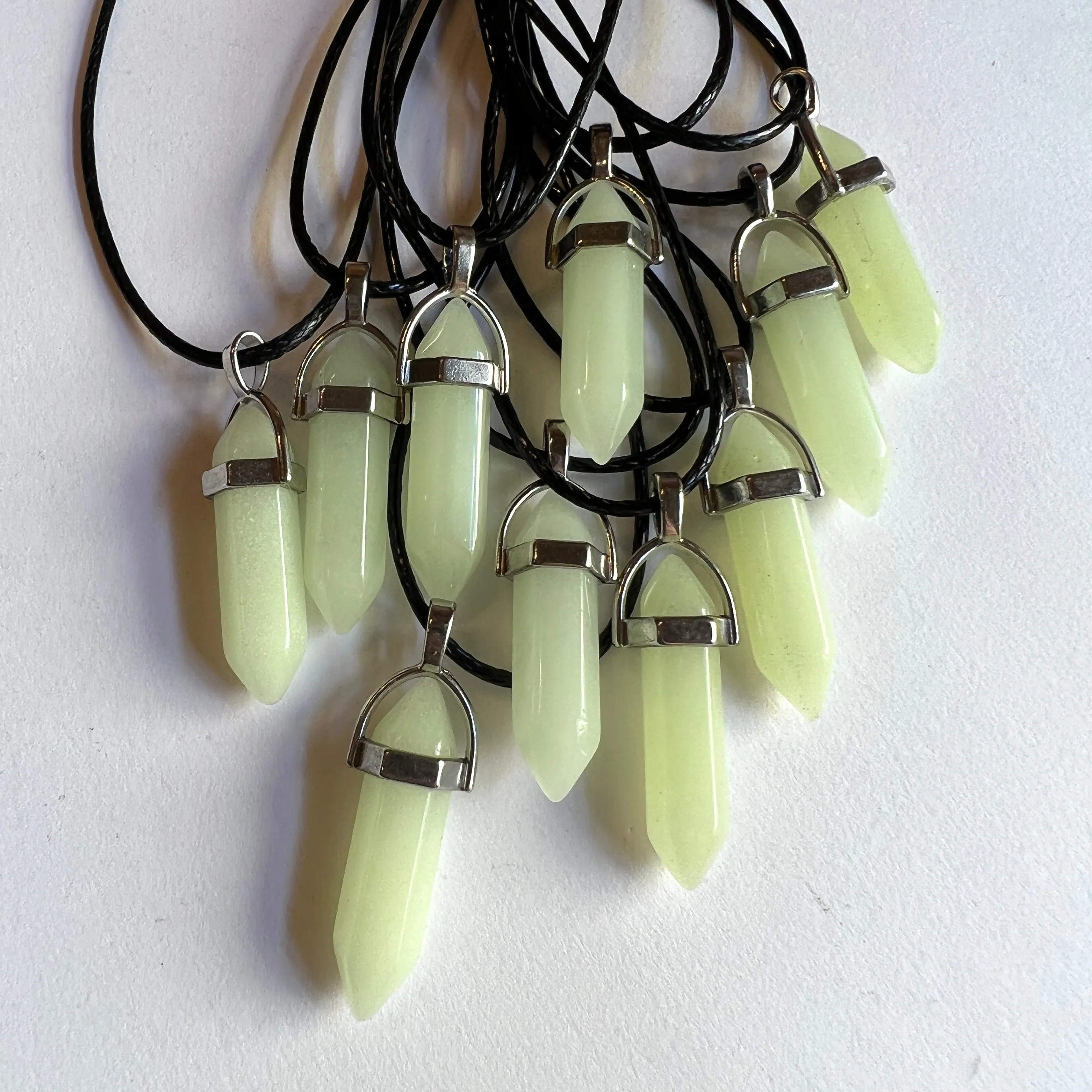 Glow-in-the-Dark Crystal Necklaces