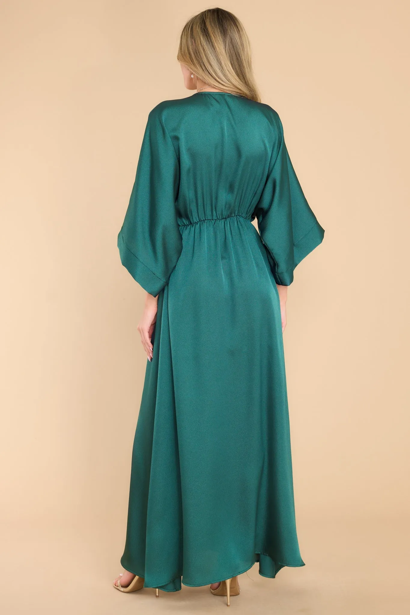 Glowing Reveal Emerald Green Maxi Dress