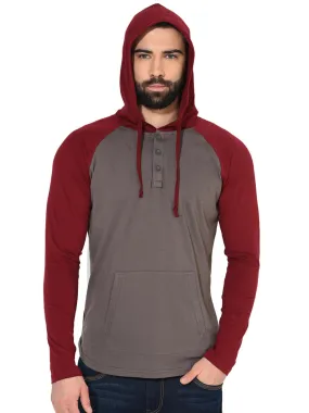 Gray Plus Size Hooded T-Shirt