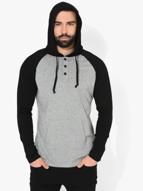 Gray Plus Size Hooded T-Shirt