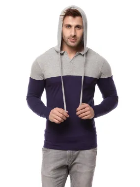 Grey Melange Plus Size Hooded T-Shirt