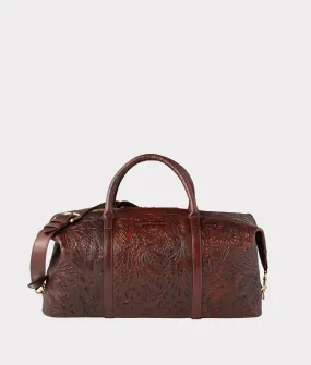 Hand-Tooled Duffle :: Brown