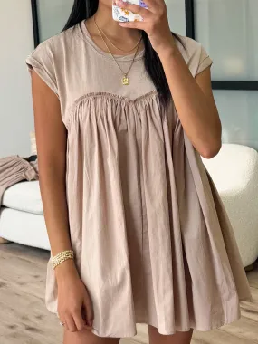 Haze Babydoll Dress | Taupe | RESTOCK