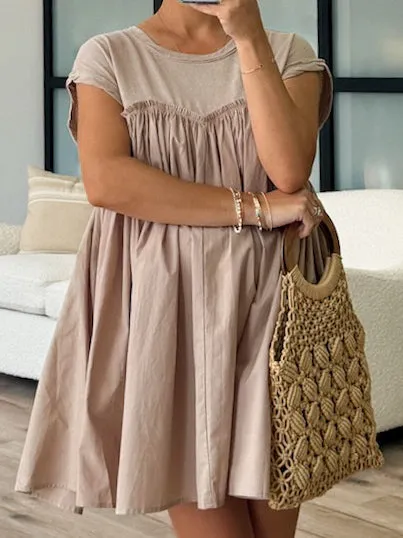 Haze Babydoll Dress | Taupe | RESTOCK