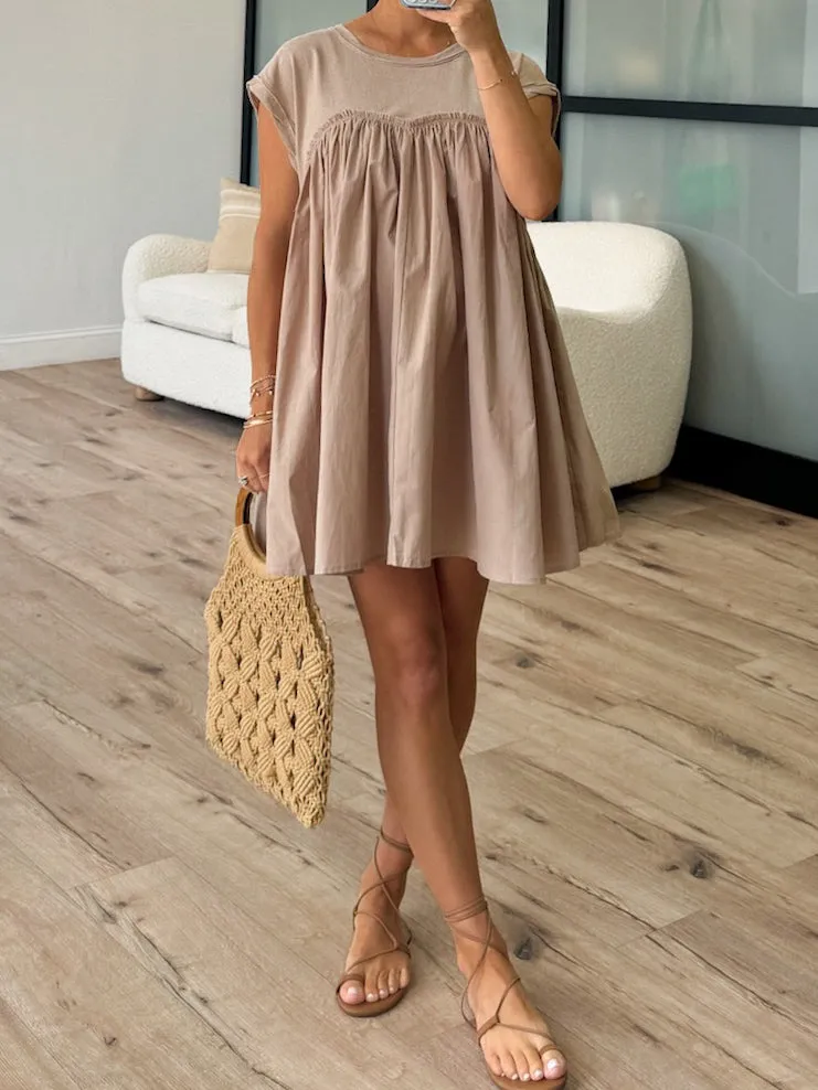 Haze Babydoll Dress | Taupe | RESTOCK