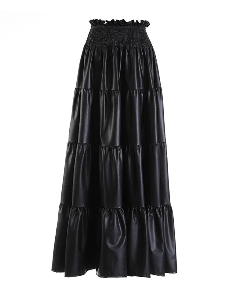 High Elastic Waist Half-body Skirt