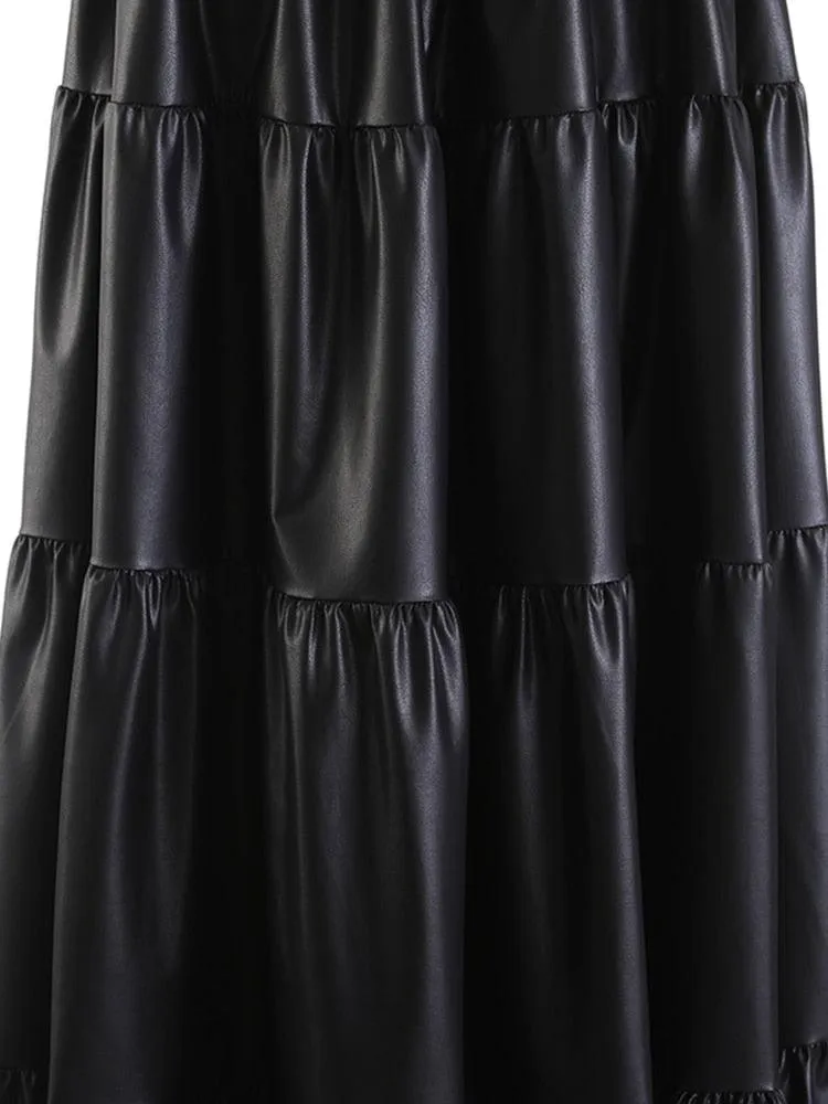 High Elastic Waist Half-body Skirt