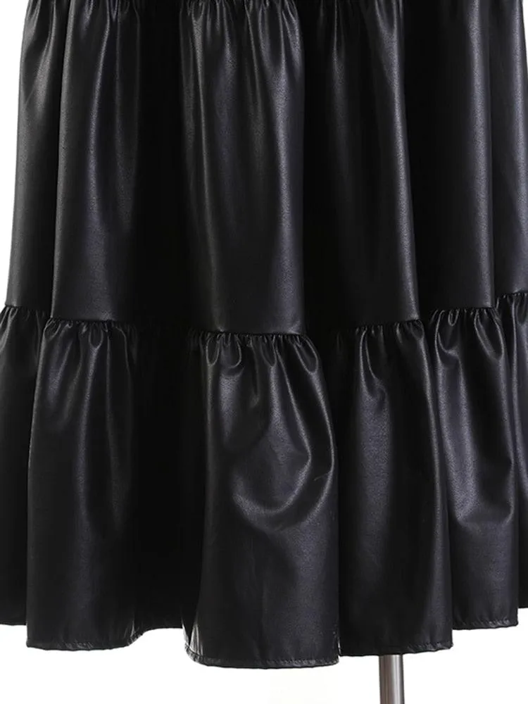 High Elastic Waist Half-body Skirt