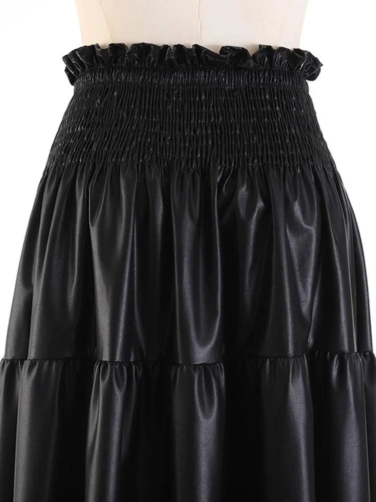 High Elastic Waist Half-body Skirt