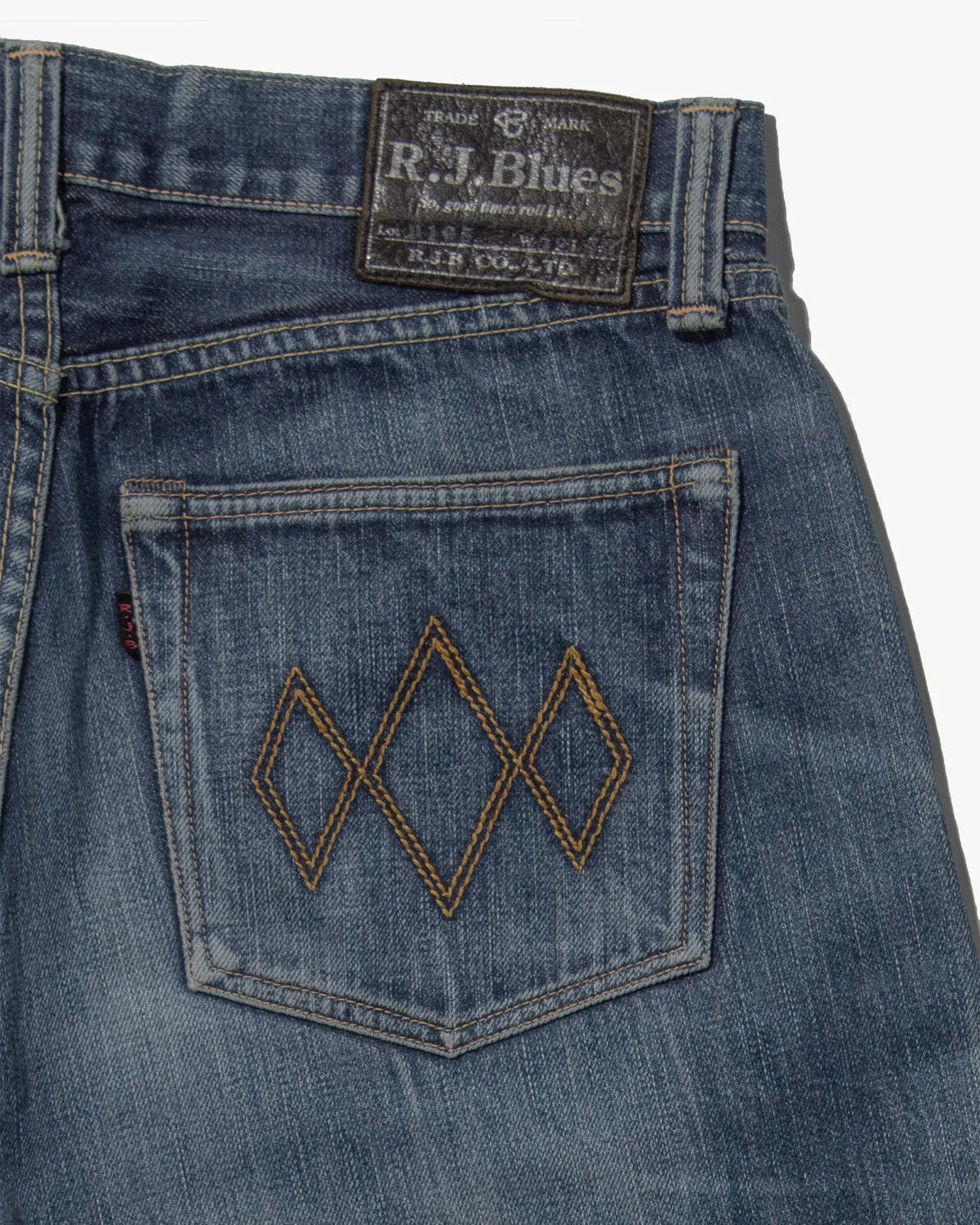 Japanese Repro Selvedge Denim, R.J.Blues Brand, Diamond Back pockets - 32"