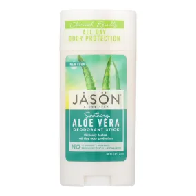 Jason Natural Aloe Vera Deodorant Stick (2.5 Oz., Pack of 2)