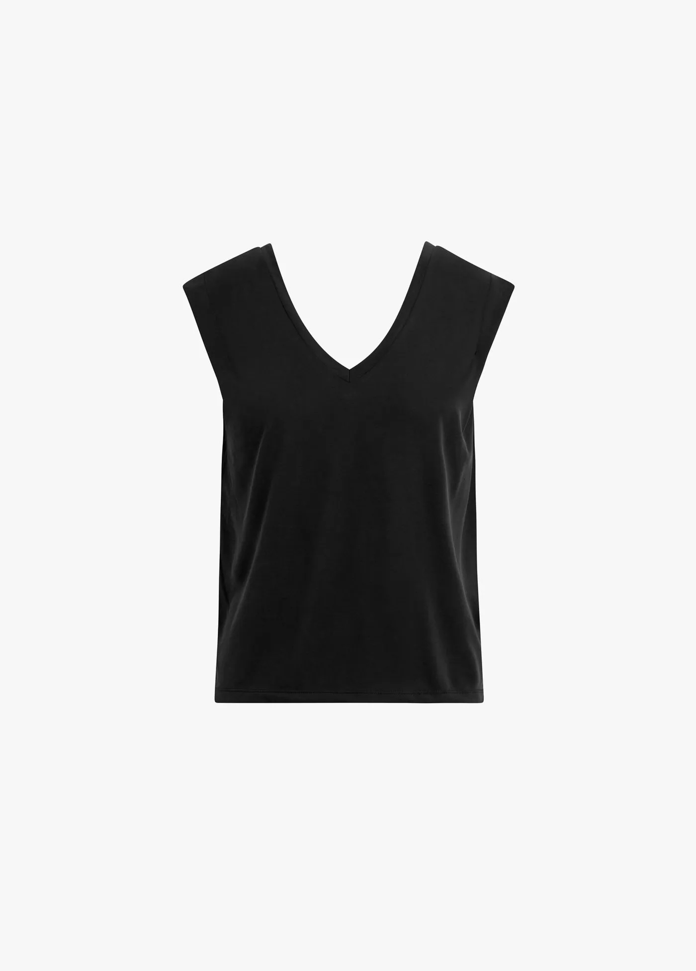 JOLIE SHOULDER DOUBLE V TUCK TANK