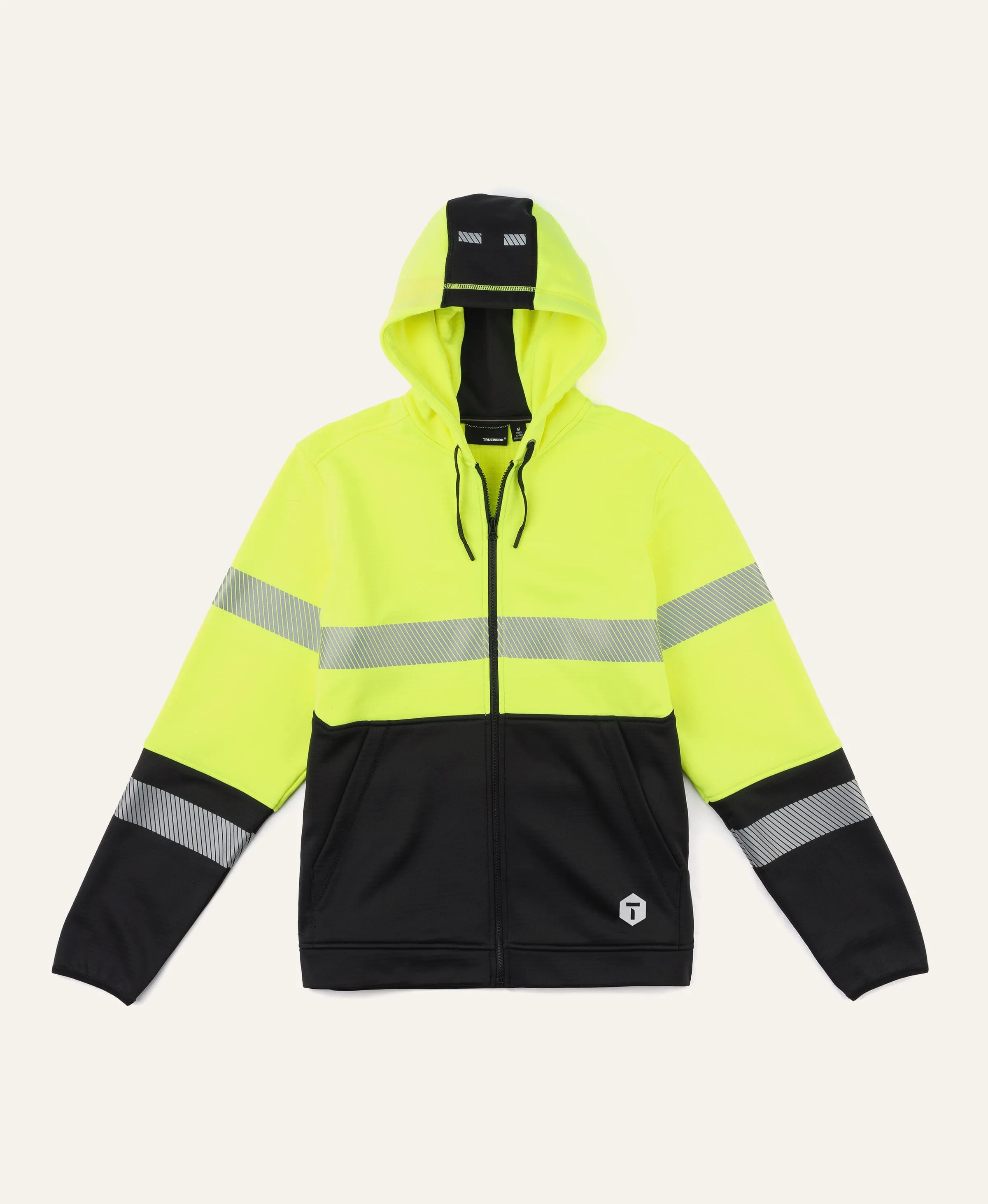 M2 Grid Zip Up Hoodie - Hi Vis