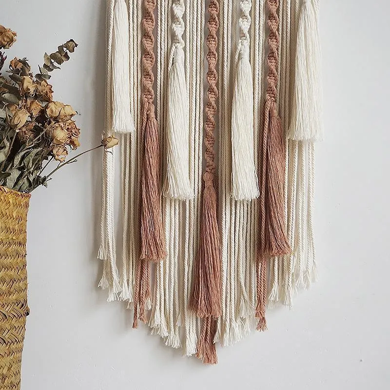 Macrame Tassel Handmade Woven Round Cotton Woven Wall Hangings