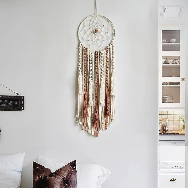 Macrame Tassel Handmade Woven Round Cotton Woven Wall Hangings