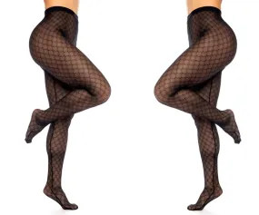 Mapale 1111 Diamond Mesh Pantyhose Color Black