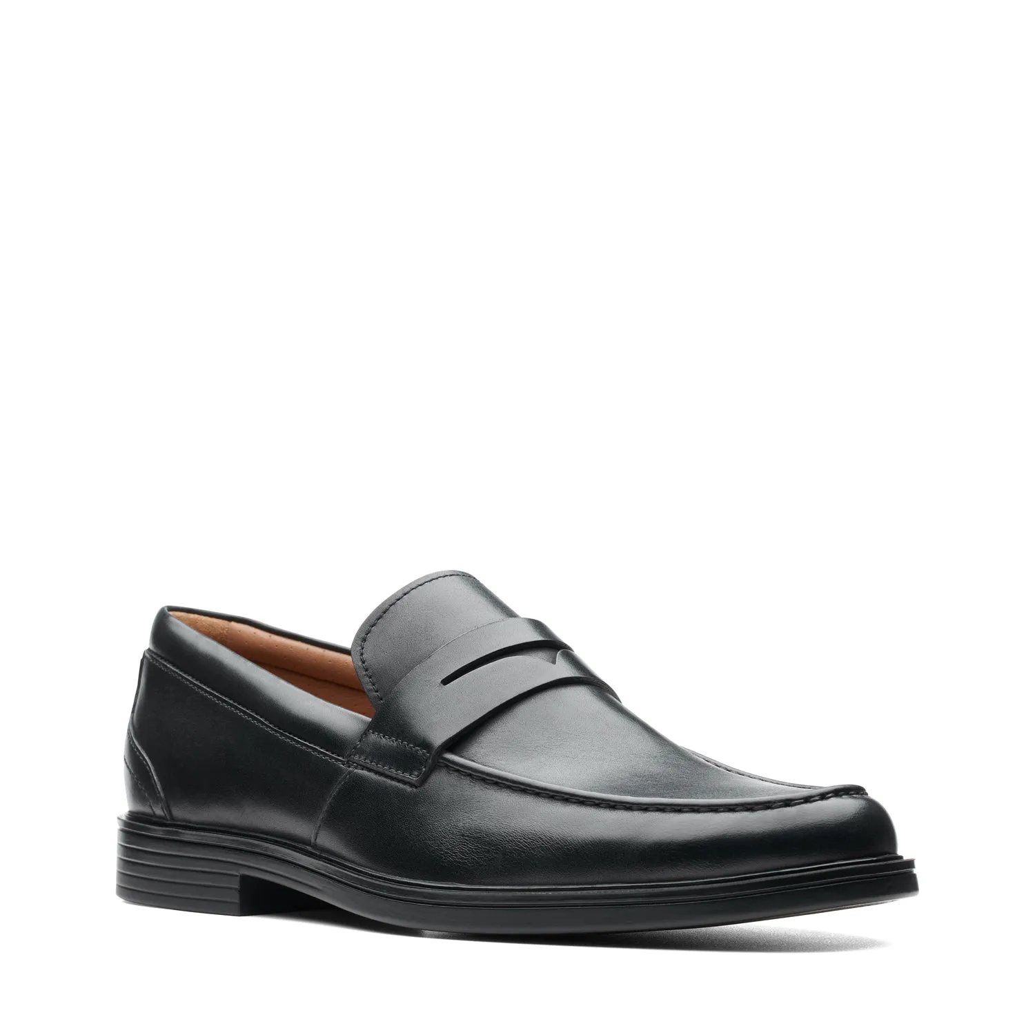 Mens - Un Aldric Step Black Leather